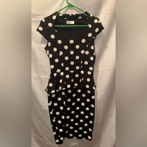 Freeway Black and White Polka Dot Dress